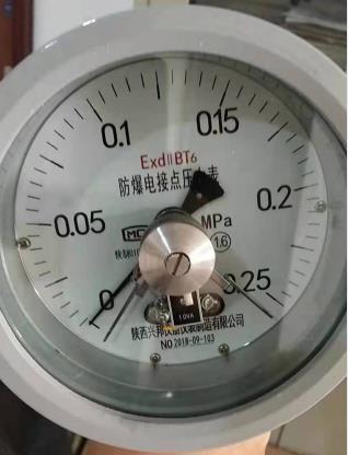 防爆電接點(diǎn)壓力表,YTX-100/150B3C,1.6級(jí)，-0.1-0-100MPA